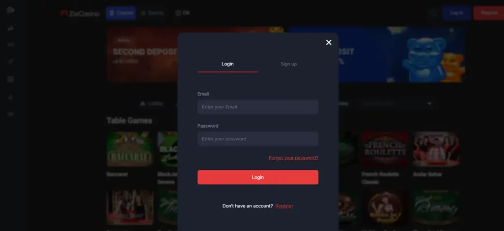 zixcasino login